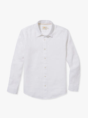 White Linen Button-Down Shirt by Fair Harbor